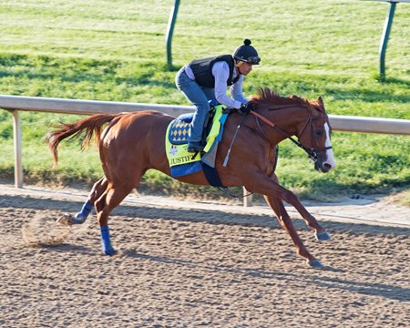 Justify draws No. 1 post for Triple try in Belmont Stakes